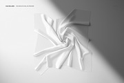 Crumpled Square Silk Scarf Mockup, a Mask Mockup by creatsy5 (Thumbnail 2 of 5)