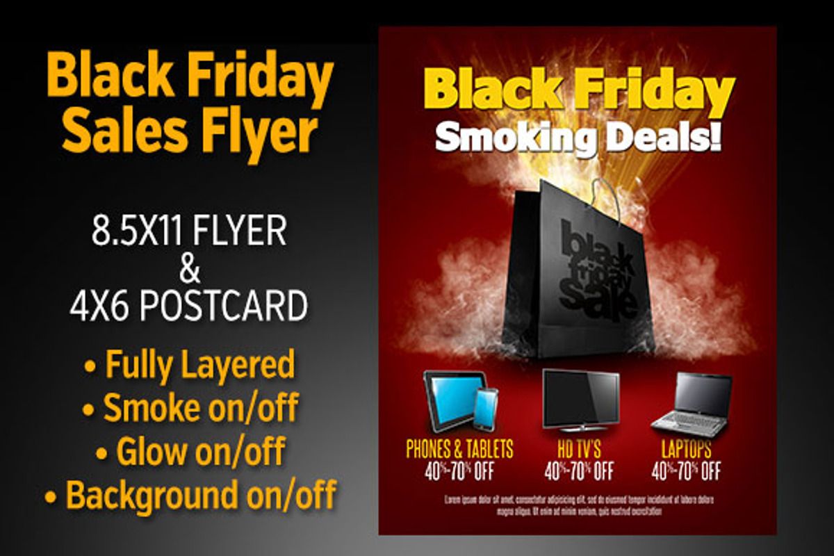 Black Friday Sales Flyer Set, a Flyer Template by potterDesigns (Photo 1 of 2)