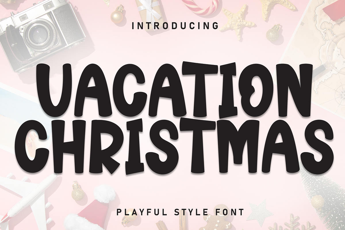 Vacation Christmas | Script Font, a Script Font by Scratchones (Photo 1 of 8)