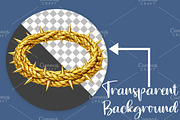 Gold Crown Of Thorns PNG, an Illustration by Canvas Craft (Thumbnail 2 of 6)