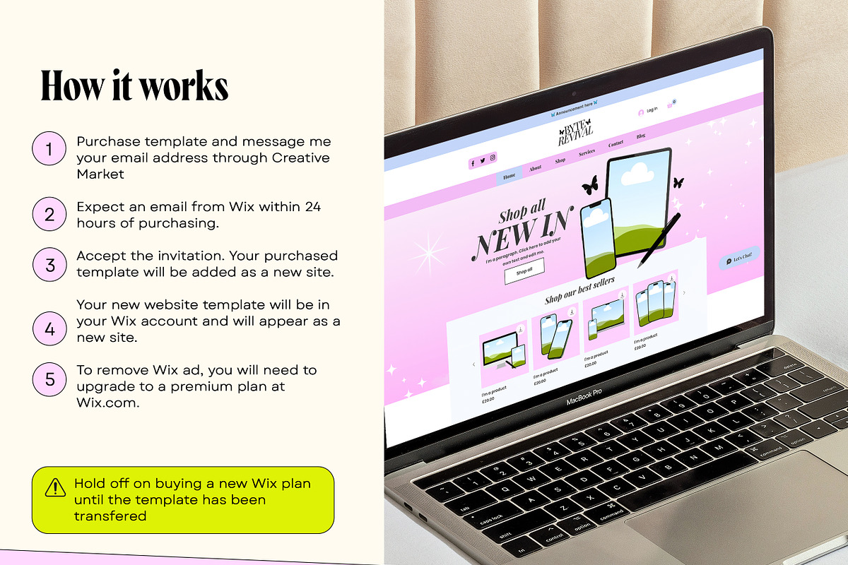 Wix Template for Digital Products, a Wix Template by Template Twist Shop (Photo 5 of 10)