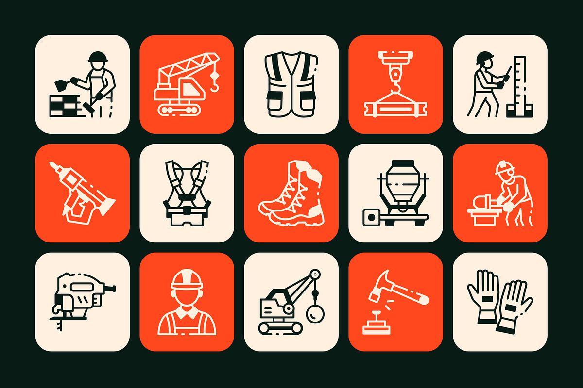 Construction Icon Collection, a Solid Icon by Vectors Market (Photo 6 of 8)