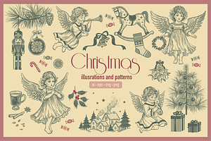 Hand-drawn Christmas illustrations