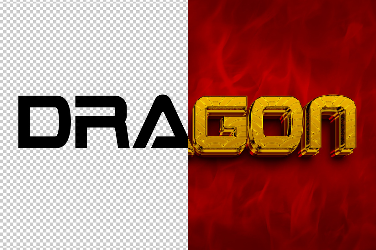 Dragon 3D editable text effect, a Layer Style Add-On by Hello Muh (Photo 2 of 2)
