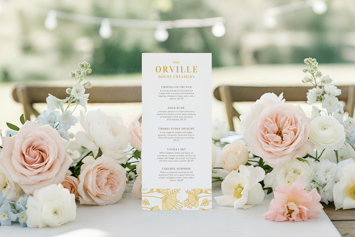 Tall Vertical Menu Mockup Soft Roses, a Product Mockup by TatiMockup (Photo 5 of 5)