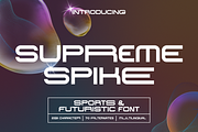 Supreme Spike - Sports & Futuristic, a Font by BearyType Studio (Thumbnail 1 of 7)