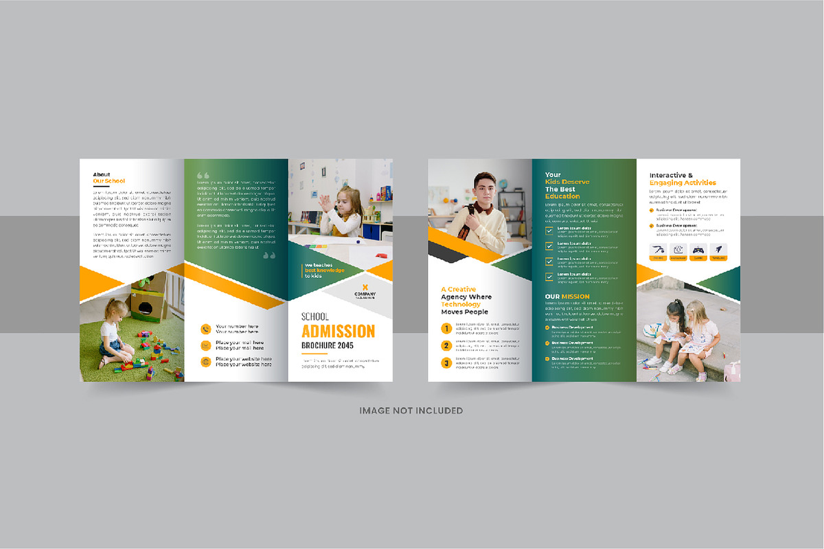 School admission trifold brochure, a Brochure Template by Pavel_design
