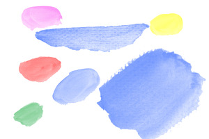 44 Water Color Brushes For Photoshop