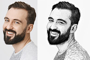 B&W Cartoonic Photoshop Action, an Action Add-On by DesignCave (Thumbnail 5 of 5)