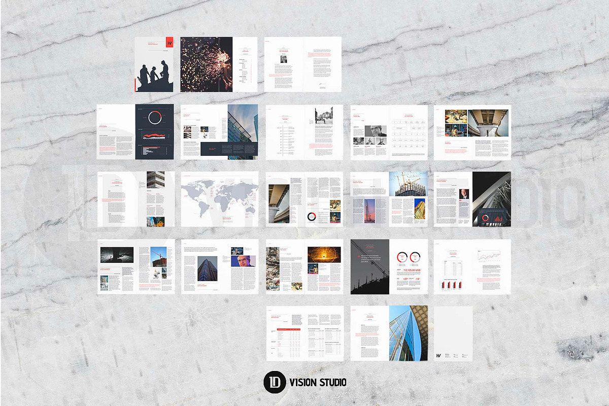 Annual Report InDesign Canva, a Brochure Template by ID Vision Studio (Photo 7 of 17)