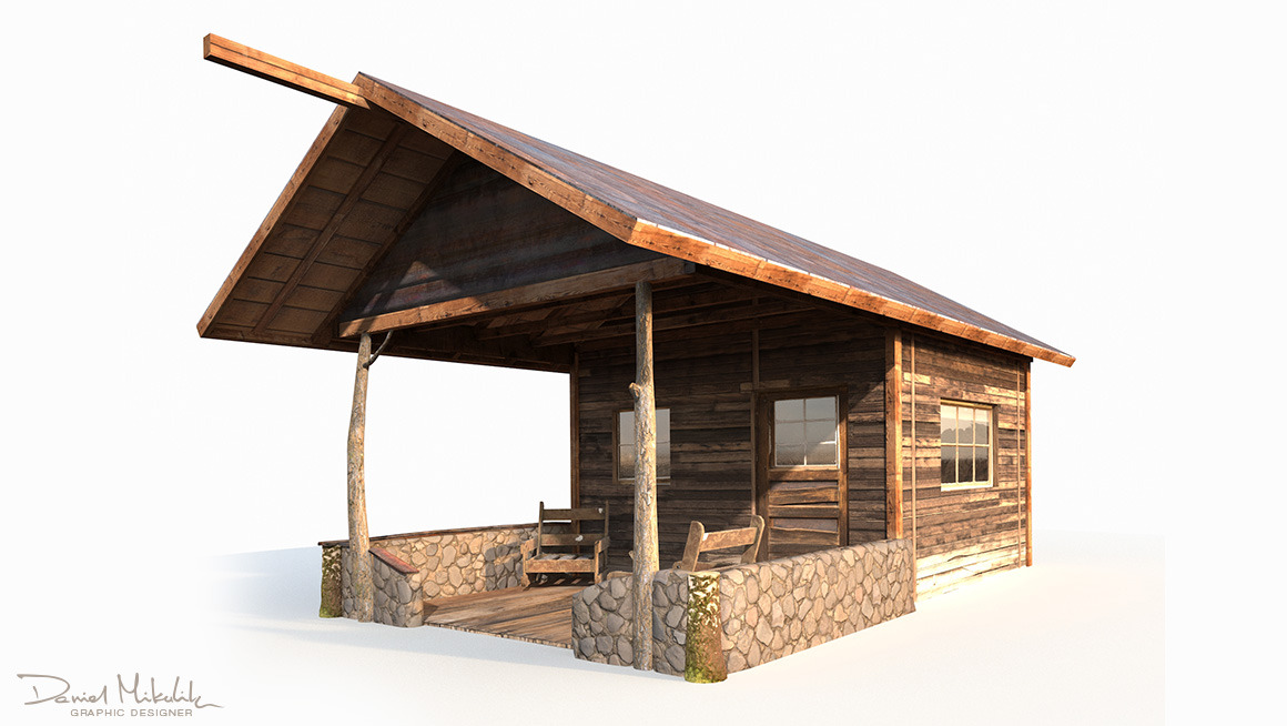 Small Old Shanty Low Poly, an Architecture 3D Model by Daniel Mikulik