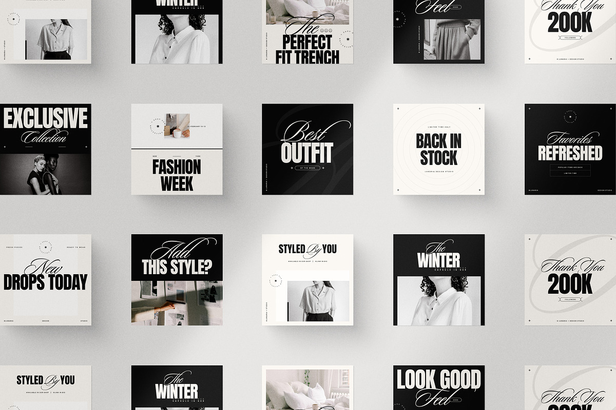 ONYX: Bold Fashion Instagram Pack, a Social Media Template by Lunaria (Photo 2 of 7)