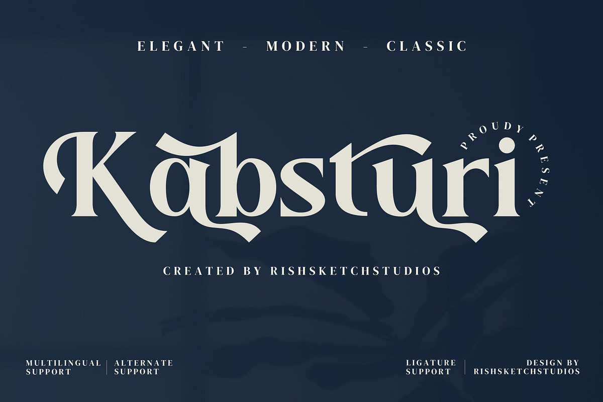 Kabsturi Serif Fonts, a Serif Font by mahstudios (Photo 1 of 15)