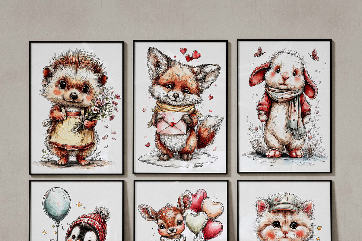 Whimsical Valentine Teddy Bear, an Illustration by one-touch (Photo 6 of 18)