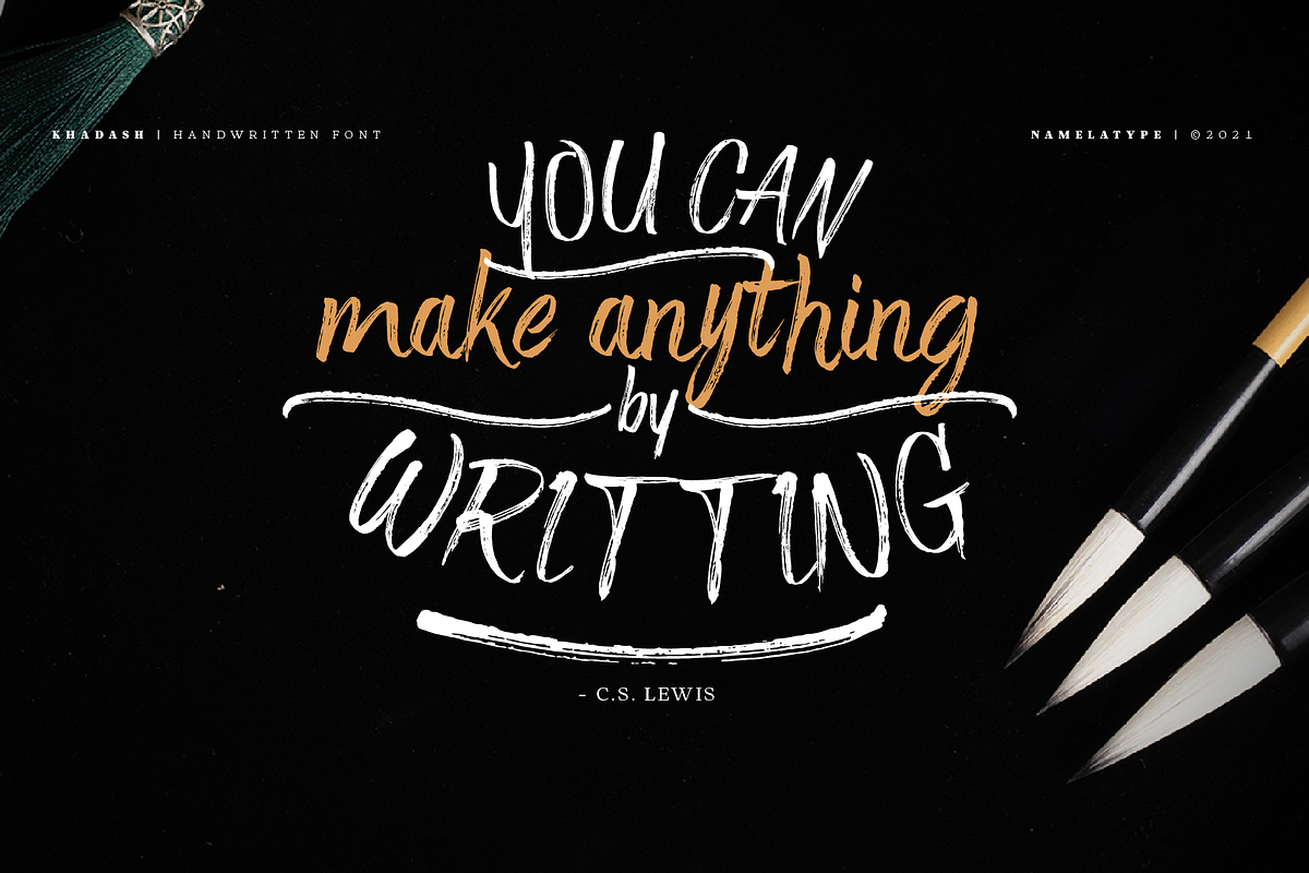 Khadash - Latin & Arabic, a Handwritten Font by Namela Studio (Photo 8 of 10)