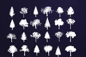 89 Procreate Tree Stamps Brushes