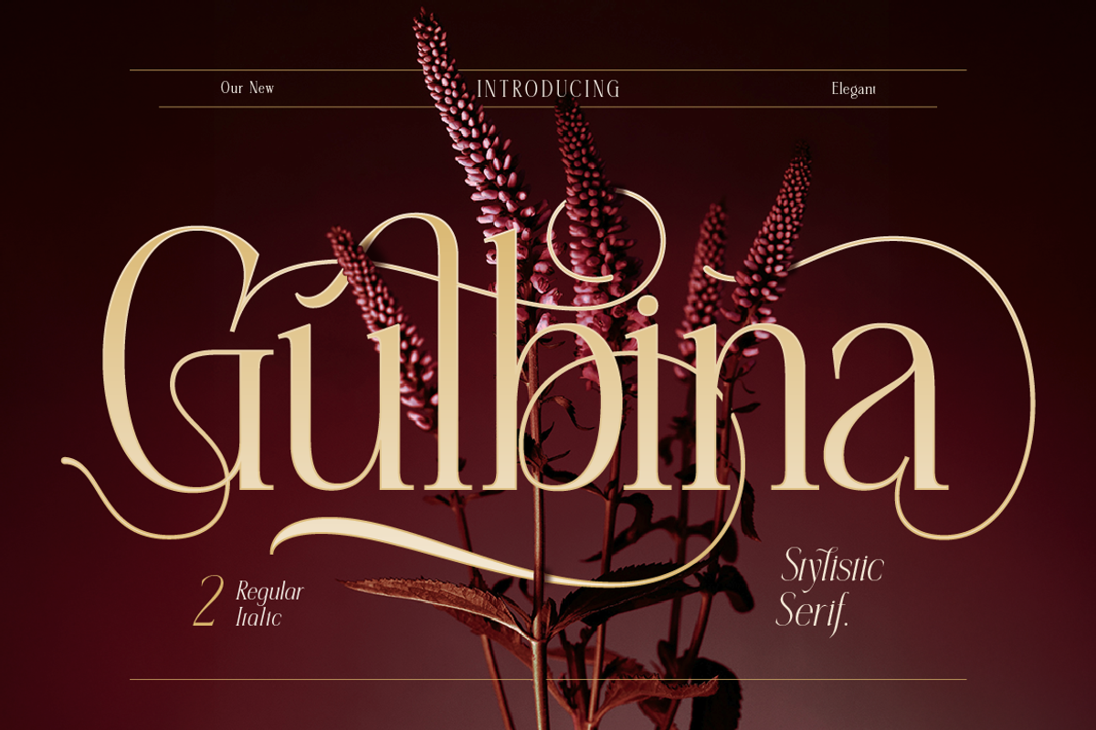 Gulbina, a Serif Font by Burntilldead (Photo 1 of 12)