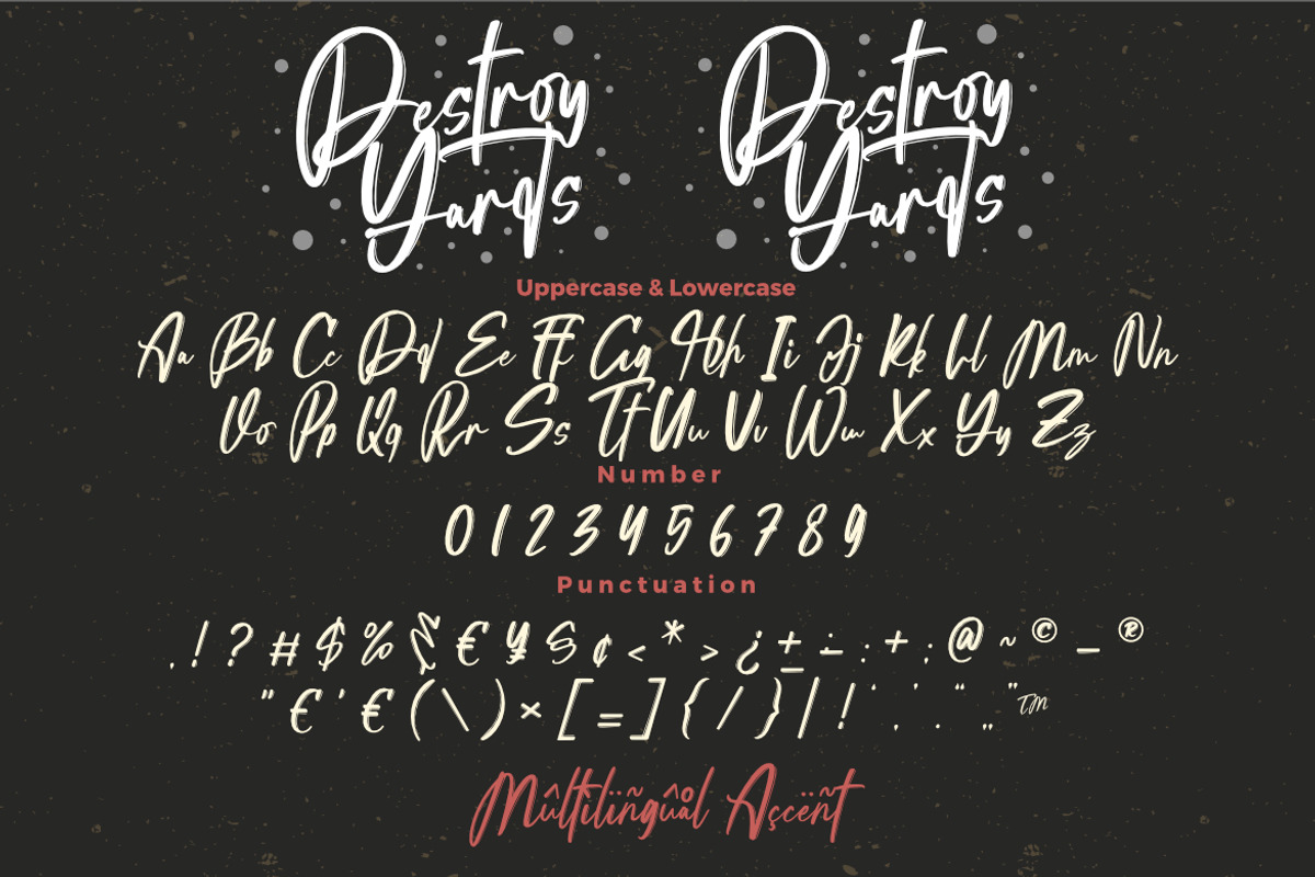 Destroy Yards – Urban Script Font, a Script Font by Bayuktx (Photo 9 of 9)