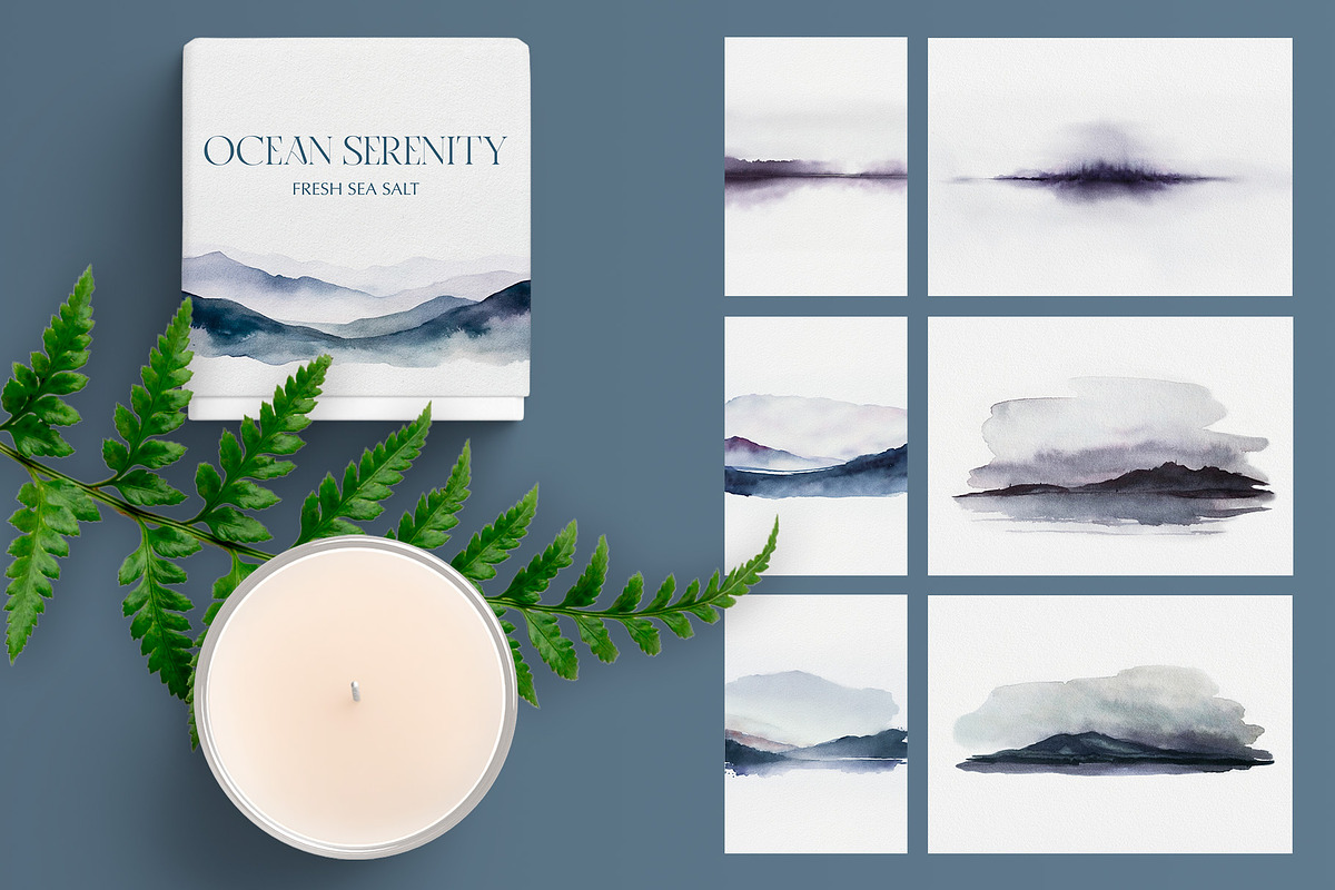 Oceanica - Watercolor Textures, a Background Graphic by Deveze Art & Co (Photo 12 of 14)