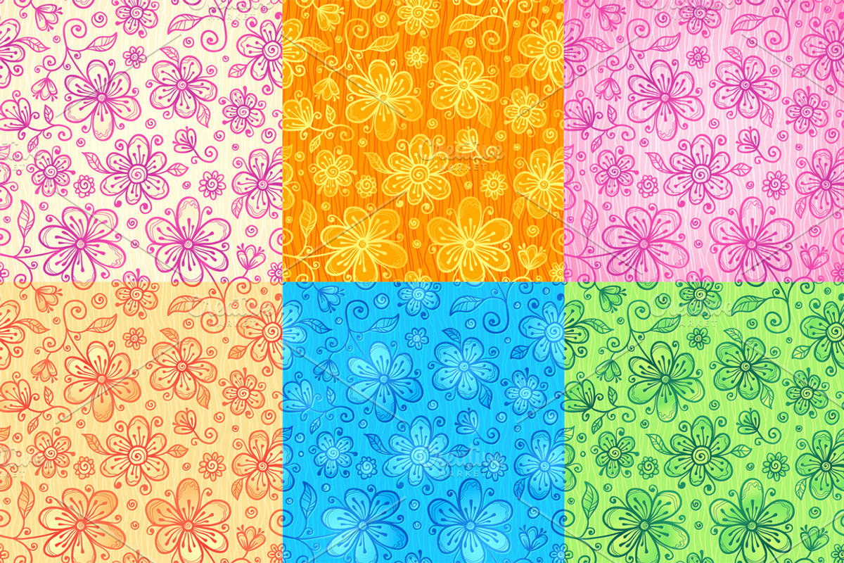 24 vector floral backgrounds preview 3