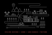 Cycling illustration vectors & logos, an Outline Icon by The Store (Thumbnail 1 of 6)