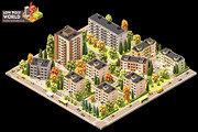 Vector isometric world map elements, an Object Illustration by tele52 (Thumbnail 6 of 39)
