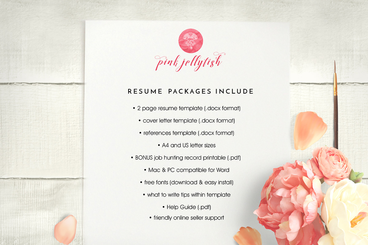 resume template ms word, a Resume Template by PinkJellyfish (Photo 5 of 6)