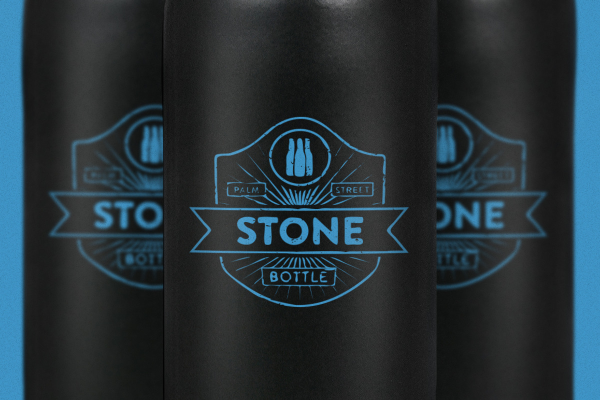 Stone Bottle Mock-Up, a Cups & Container Mockup by Palm Street Creative (Photo 1 of 3)