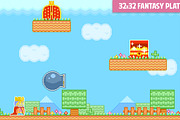 32x32 Fantasy Platformer Gamepack, an Illustration by Fassous game assets (Thumbnail 1 of 4)