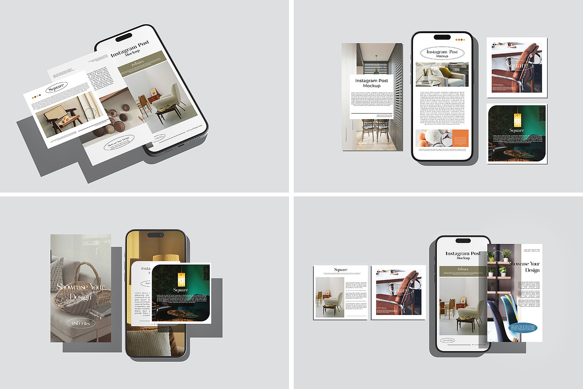 Instagram post mockup, an iPhone Mockup by Graphicbars (Photo 9 of 17)