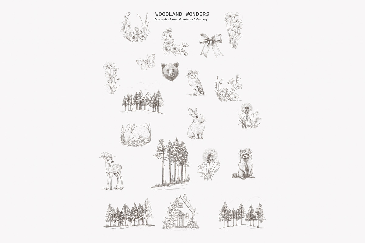 antique clipart graphite set, a Decorative Illustration by Pink Studio Art (Photo 8 of 11)