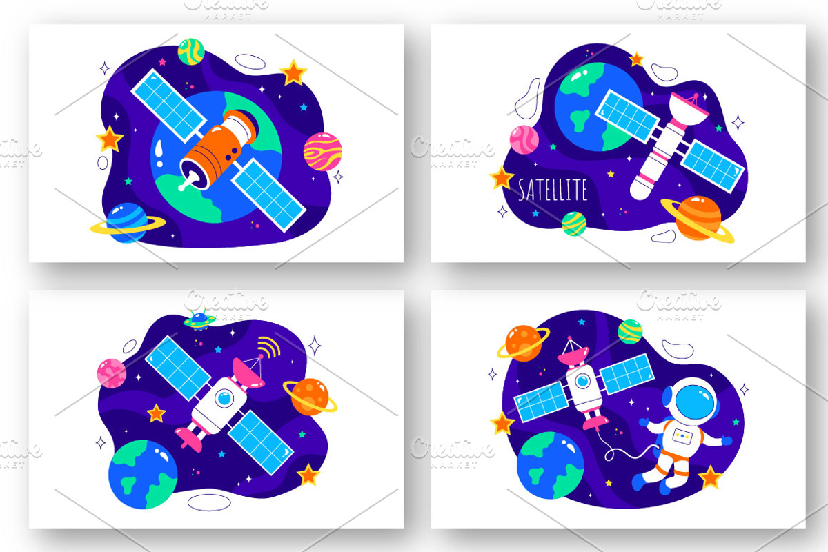 10 Satellite Internet Technology, a Technology Illustration by denayunebgt (Photo 2 of 4)