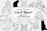 Cats & Kittens Sketches & Silhouette, an Animal Illustration by becky nimoy (Thumbnail 2 of 4)