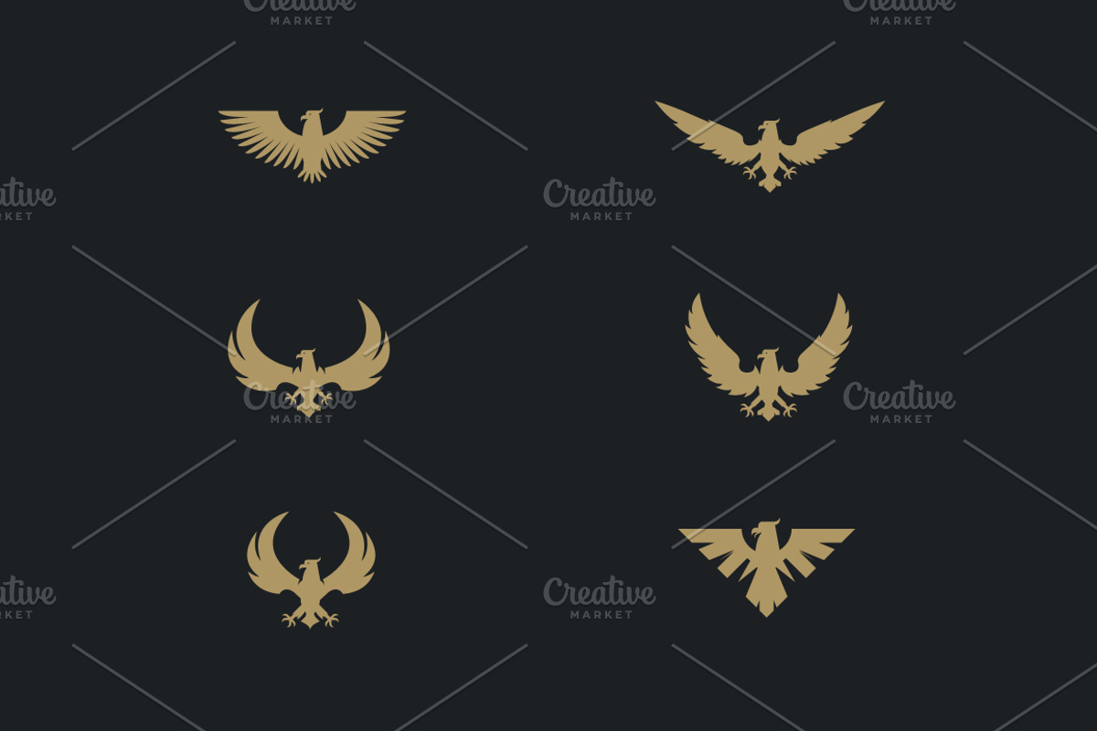 60 Vector Eagles + Bonus, an Object Graphic by Damien (Photo 2 of 11)