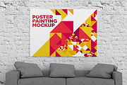 Poster Painting MockUp Pack 001, a Print Template by Traint (Thumbnail 7 of 21)