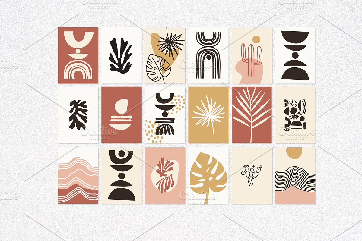 Boho Vector Art Print Elements, a Background Graphic by CojoMoxon (Photo 9 of 9)