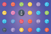 Travel and Tourism Flat Line Icons, an Outline Icon by FlatLineIcons (Thumbnail 5 of 7)