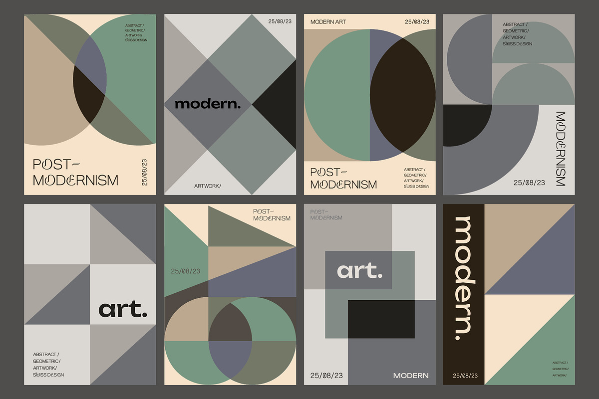 POSTMODERN - 32 GEOMETRIC POSTERS, a Pattern Graphic by craftlove (Photo 4 of 7)