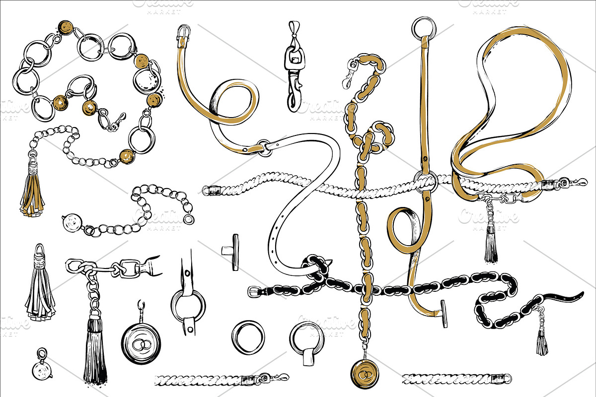 Fashion Belts & Gold Straps & Chains, an Object Graphic by Sopelkin (Photo 1 of 3)