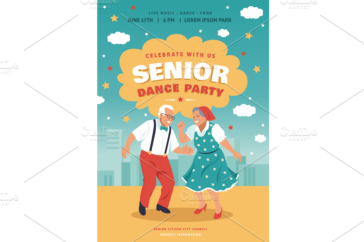 Seniors dance party invitation, an Illustration by YummyBuum