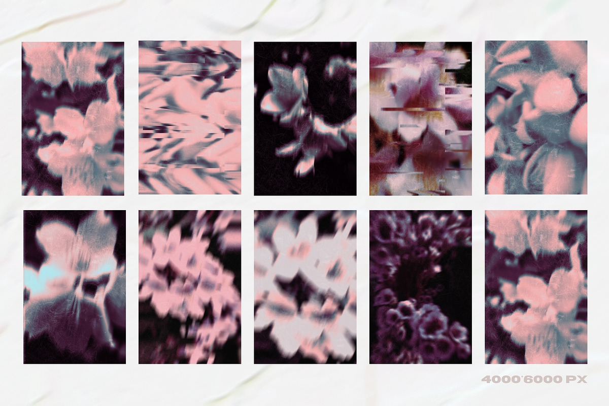 Moody Dark Glitch & Blur Backgrounds, a Background Graphic by PaperJamLab (Photo 2 of 12)