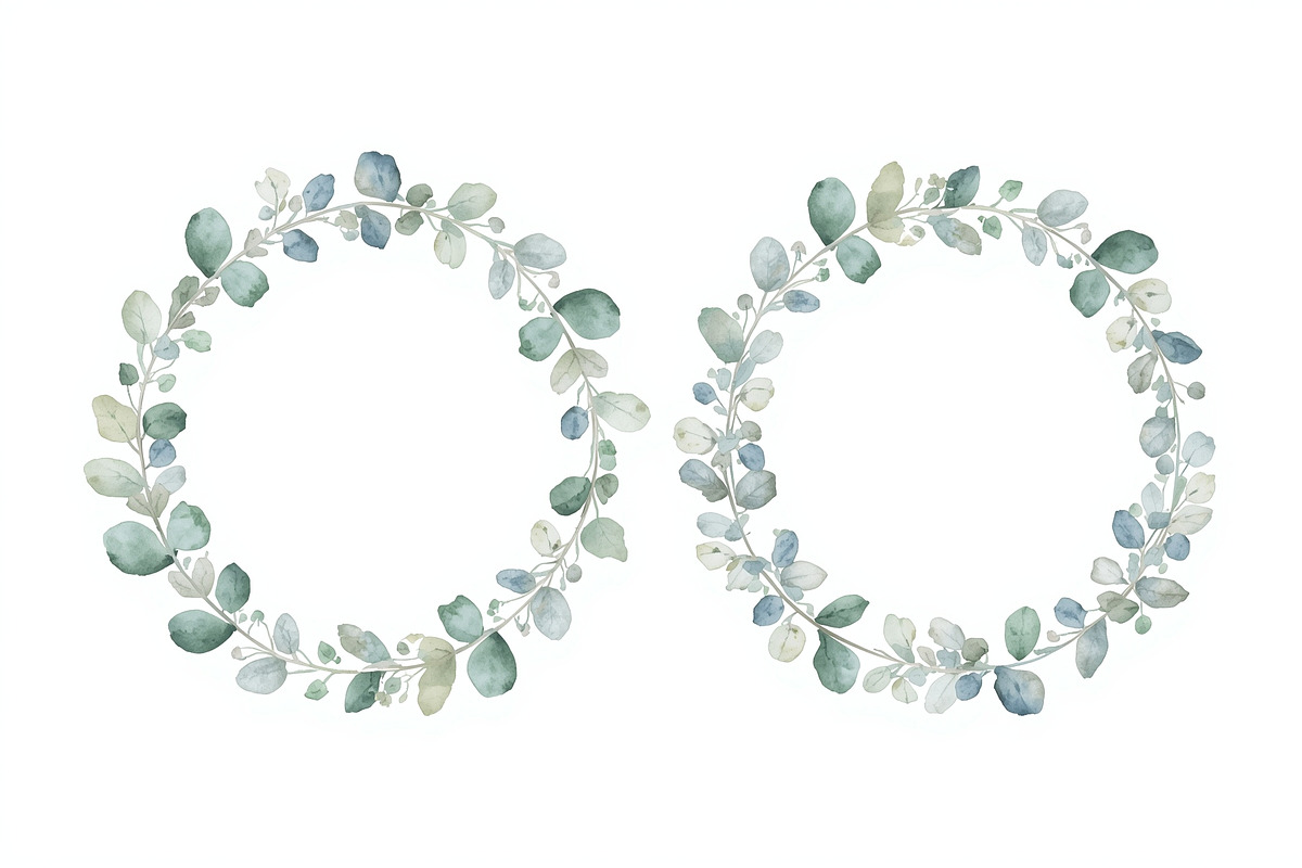 Watercolor Botanical Wreath Clipart, a Graphic by Creativeshirt (Photo 4 of 13)