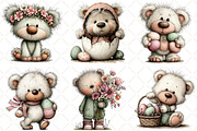 Whimsical Easter Teddy Bear Clipart, an Illustration by Black Bird Studio (Thumbnail 3 of 5)