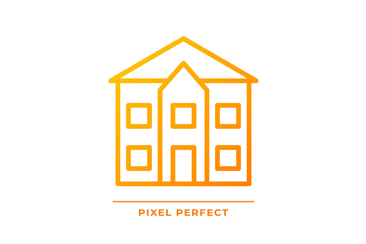 Detached house pixel perfect, an Icon by IMG Visuals