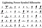Lightning Power Symbol Silhouette, an Illustration by hafijul (Thumbnail 1 of 15)