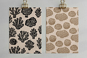 Linocut Coral Clipart Bundle, an Illustration by ClayStudio (Thumbnail 5 of 8)