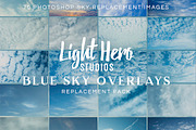 70 High Quality Blue Sky Overlays, a Brushes & More by Light Hero Studios (Thumbnail 1 of 2)