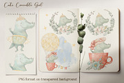 Cute Tropical animals clipart., an Animal Illustration by Yuliya Art (Thumbnail 9 of 33)