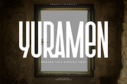 Yuramen - Tall Font, a Sans Serif Font by QR Design Studio (Thumbnail 1 of 7)
