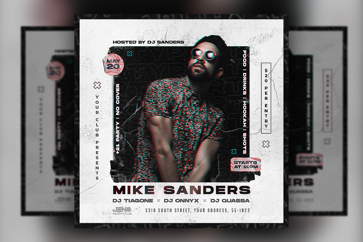 Party Flyer Template, a Flyer Template by FLYERHIVE (Photo 1 of 3)